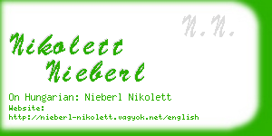 nikolett nieberl business card